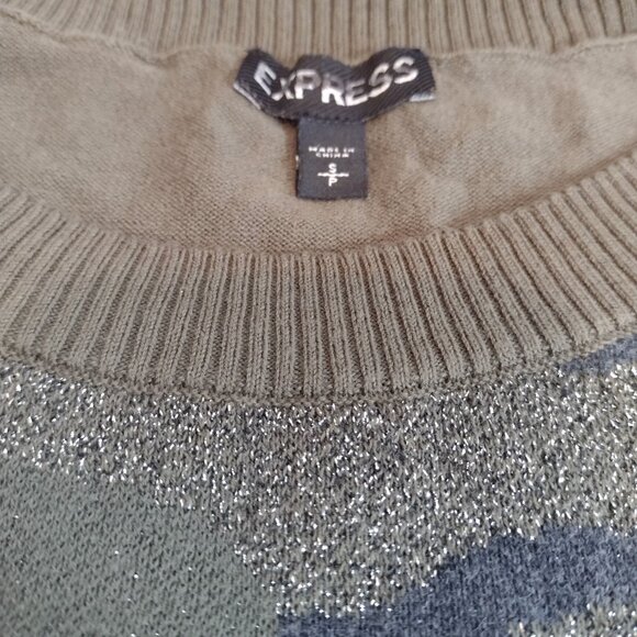 Express Army Green Camo Sweater - Picture 3 of 4